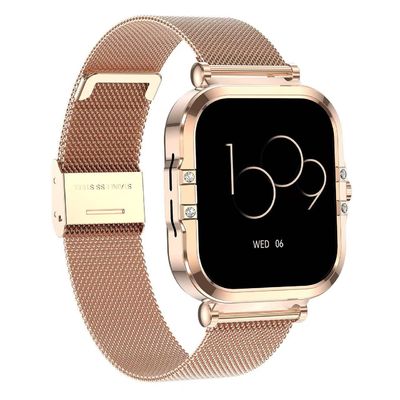 Android 4.4 Square Shape Smart Watch NFC Rectangle Shape Smartwatch Đào tạo hô hấp