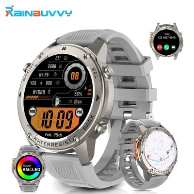 1.43' HD Quân sự cấp độ hiển thị Smart Watch GPS Compass Kiểm soát nước Smart Watch For Android
