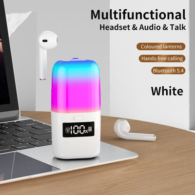 Giá tốt. 2in1 TWS tai nghe mới Bluetooth loa màu khí quyển đèn LED ánh sáng màn hình âm nhạc trực tuyến