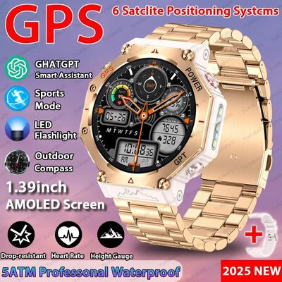 Giá tốt. 2025 ChatGPT AI trợ lý GPS Smart Watch 5ATM Không thấm nước 2 băng tần GNSS Compass Thể thao quân sự trực tuyến