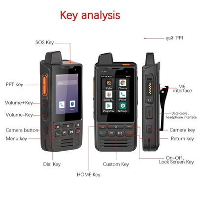 Giá tốt. UNIWA F60 Zello Walkie Talkie IP68 Điện thoại thông minh Android 9 2.8'' 1+8GB FM Radio 5300mAh 4G PTT GPS trực tuyến