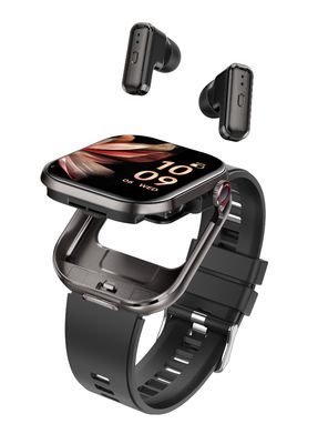 Đồng hồ thông minh T99 TWS 2 trong 1 Tai nghe Bluetooth Màn hình vuông TFT 2.02'' Gọi Bluetooth