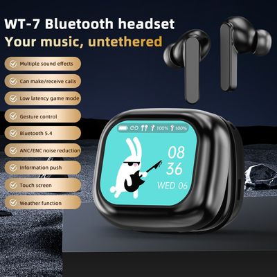 Giá tốt. Tai nghe màn hình cảm ứng đầy đủ mới ANC WT-7 Bluetooth5.4 tai nghe không dây trong tai nghe ENC với micrô trực tuyến