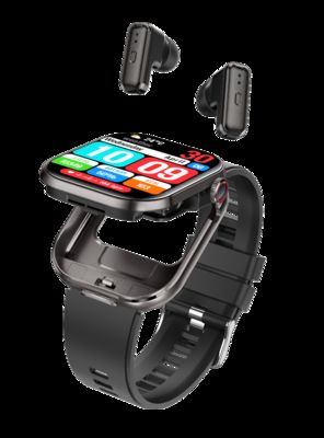 Giá tốt. Đồng hồ thông minh 2 trong 1 T99 với tai nghe TWS không dây, màn hình IPS 2.02 inch, gọi Bluetooth, chống nước IP67, pin 300mAh trực tuyến