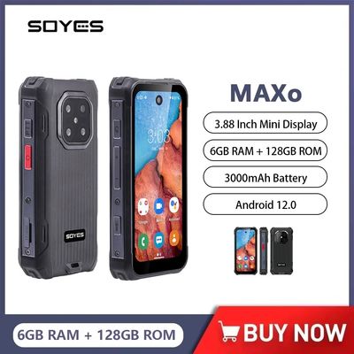 Giá tốt. MAXo Rugged Mini Smartphone 6+128GB 3.88' Octa Core Android 12 Thẻ kép 4G 3000mAh Đèn pin trực tuyến