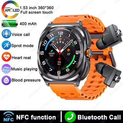 Giá tốt. Đồng hồ thông minh GT98 Headphones, 1.53 inch, Hỗ trợ cuộc gọi Bluetooth / NFC / Nhịp tim trực tuyến