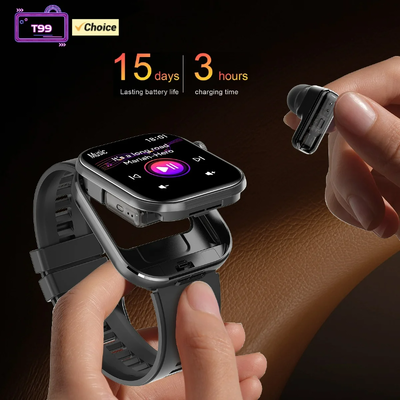 Giá tốt. T99 TWS Smart Watch tai nghe không dây BT5.0 Bluetooth Call IP67 Không thấm nước 300mAh trực tuyến