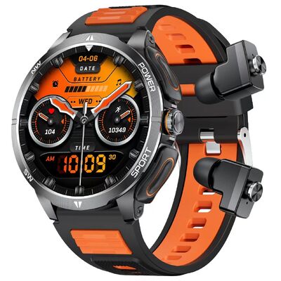 2 In 1 Smart Watch Combining Bluetooth 50 Earbuds and 17 Inch IPS Touch Screen with Over 100 Sports Modes and Smart Notifications